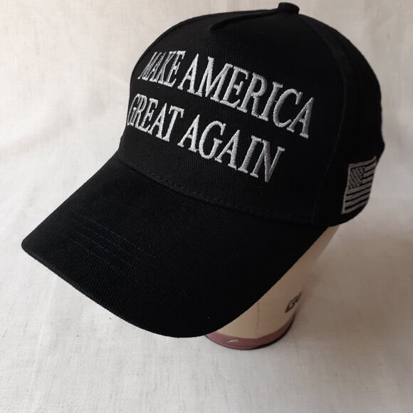 MAGA - Never Surrender - Black Baseball Cap - Adjustable Fit - Picture 7 of 9
